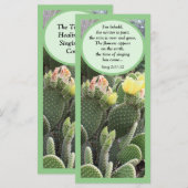 Carte Fleurs de cactus Chanson de Solomon Flat Card (Devant / Derrière)