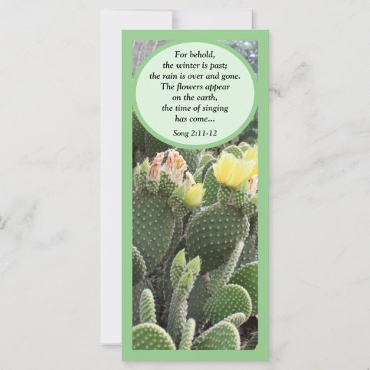 Carte Fleurs de cactus Chanson de Solomon Flat Card (Devant)