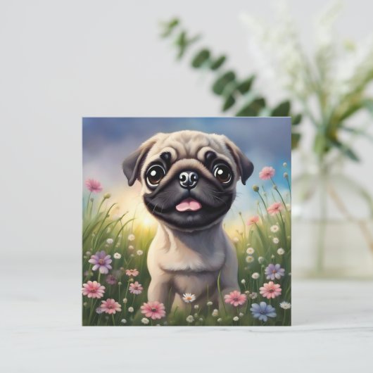 Carte Fleurs de carlin (Debout devant)