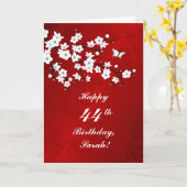 Carte Fleurs de cerises florales Joyeux anniversaire (Fleur jaune)