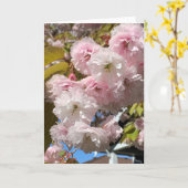 Carte Fleurs de cerisier rose vierges (Fleur jaune)
