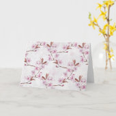 Carte Fleurs de cerisiers d'anniversaire (Fleur jaune)