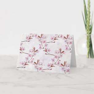 Carte Fleurs de cerisiers d'anniversaire