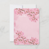 Carte Fleurs de cerisiers roses RSVP (Dos)