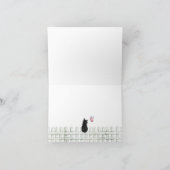 Carte Fleurs de chats mignons (Intérieur)