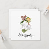 Carte Fleurs de chiot avec SYPATHY Pet Memorial Sweet Do (Devant/Arrière en situation)