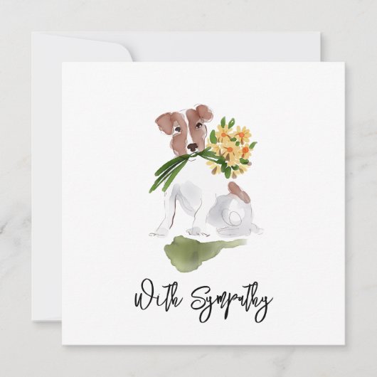 Carte Fleurs de chiot avec SYPATHY Pet Memorial Sweet Do (Devant)