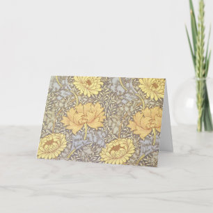 Carte Fleurs de chrysanthème de William Morris
