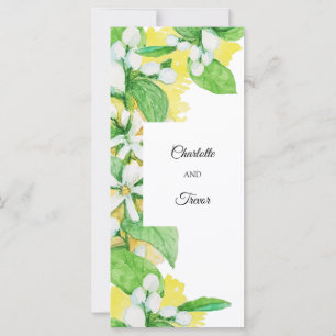 Carte Fleurs de citron, Aquarelle