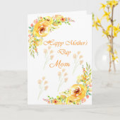 Carte Fleurs de citron Joyeuse fête des mères (Fleur jaune)