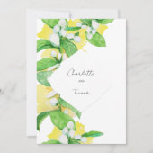 Carte Fleurs de citronnier artistique aquarelle (Devant)