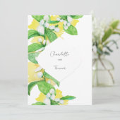 Carte Fleurs de citronnier artistique aquarelle (Debout devant)