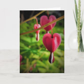 Carte Fleurs de coeur à sang rose Saint Valentin (Devant)