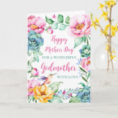 Carte Fleurs de colibri Godmère Bonne fête des mères (Fleur jaune)