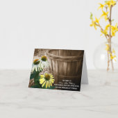 Carte Fleurs de cône et Merci de Sympathie de panier (Fleur jaune)