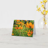Carte Fleurs de Cosmos orange (Fleur jaune)
