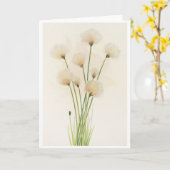 Carte Fleurs de coton (Fleur jaune)