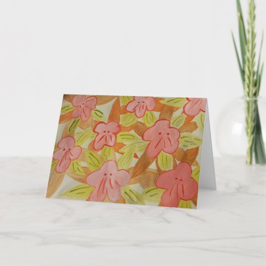 Carte Fleurs de couleur automne (Devant)