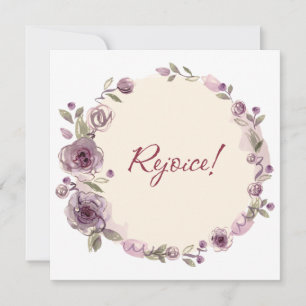 Carte Fleurs de couronne Verdure Floral Religieux