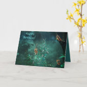 Carte Fleurs de fées dans le Jade Moonlight Anniversaire (Fleur jaune)
