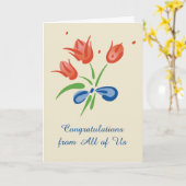 Carte Fleurs de félicitations de tous (Fleur jaune)