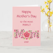 Carte Fleurs de Fête des Mères amusantes pour la maman p (Fleur jaune)