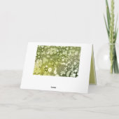 Carte Fleurs de feuillage vert rétro (Dos)