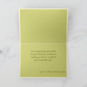 Carte Fleurs de feuillage vert rétro (Intérieur)