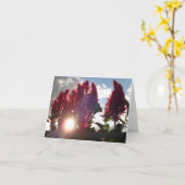 Carte Fleurs de flamme au coucher du soleil v2 (Fleur jaune)