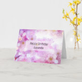 Carte Fleurs de fleurs de cerisier rose Photo Anniversai (Fleur jaune)