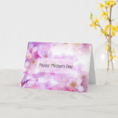 Carte Fleurs de fleurs de cerisier rose Photo Fête des m (Fleur jaune)