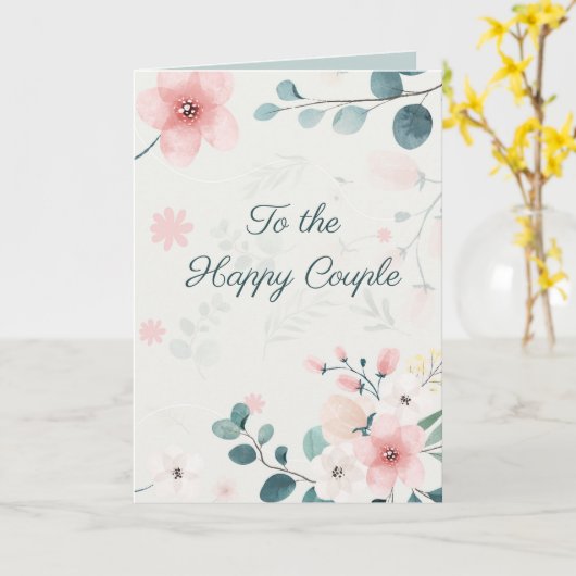 Carte Fleurs de Floral Pastel Éditable (Fleur jaune)