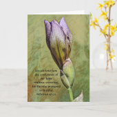 Carte Fleurs de foi Iris Bud Promise Card (Fleur jaune)
