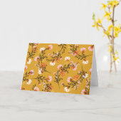 Carte Fleurs de fond jaune (Fleur jaune)