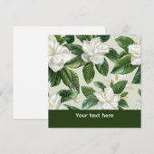 Carte Fleurs de gardénia blanches (Devant / Derrière)