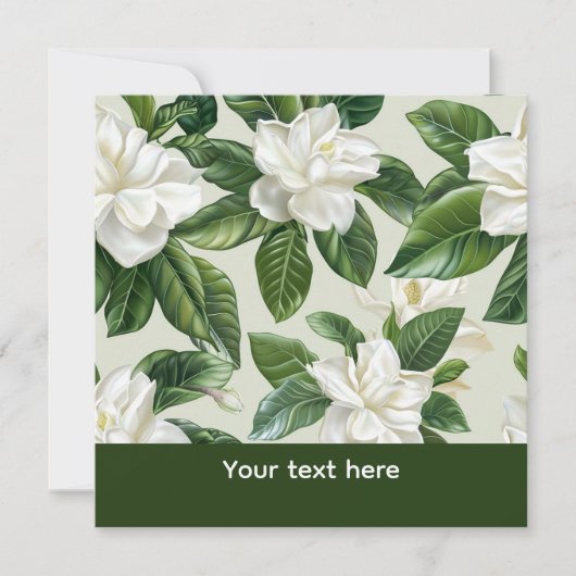 Carte Fleurs de gardénia blanches (Devant)