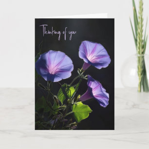 Carte Fleurs de gloire du matin radieuse en pensant à vo