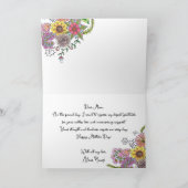 Carte Fleurs de gribouillis éclatantes Fête des mères (Intérieur)