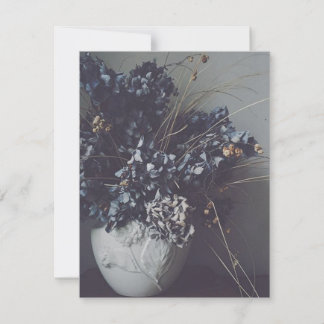 Carte Fleurs de hortensias séchées, beauté douce.