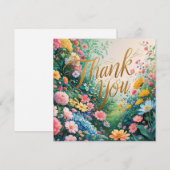 Carte Fleurs de Jardin en Merci (Devant / Derrière)
