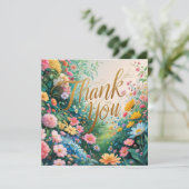 Carte Fleurs de Jardin en Merci (Debout devant)