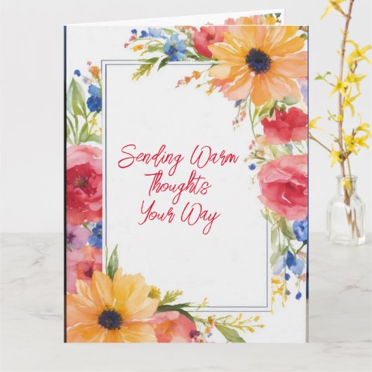 Carte Fleurs de Joie (Fleur jaune)