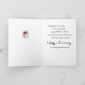 Carte Fleurs de joyeux anniversaire en rangée (Intérieur)