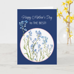Carte Fleurs de la Fête des Mères Ne m'oubliez pas 
