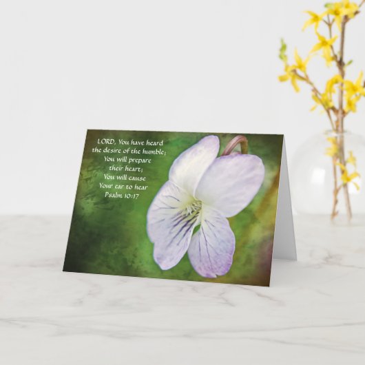 Carte Fleurs de la foi Micah 7:7 Note Card (Fleur jaune)