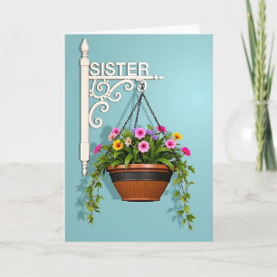 Carte Fleurs de la journée des sœurs adorables