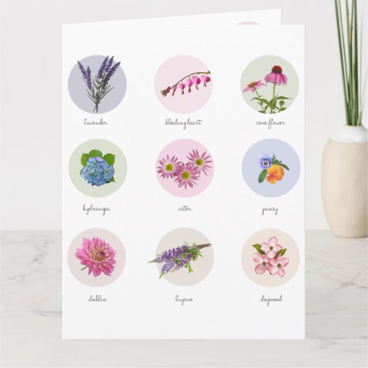 Carte Fleurs de la Nouvelle-Angleterre (Devant)