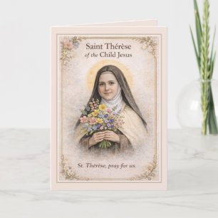 Carte Fleurs de la Petite Voie de Sainte Thérèse Prière