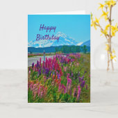 Carte Fleurs de la route Anniversaire (Fleur jaune)