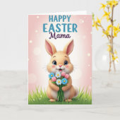 Carte Fleurs de Lapin pour Maman (Fleur jaune)